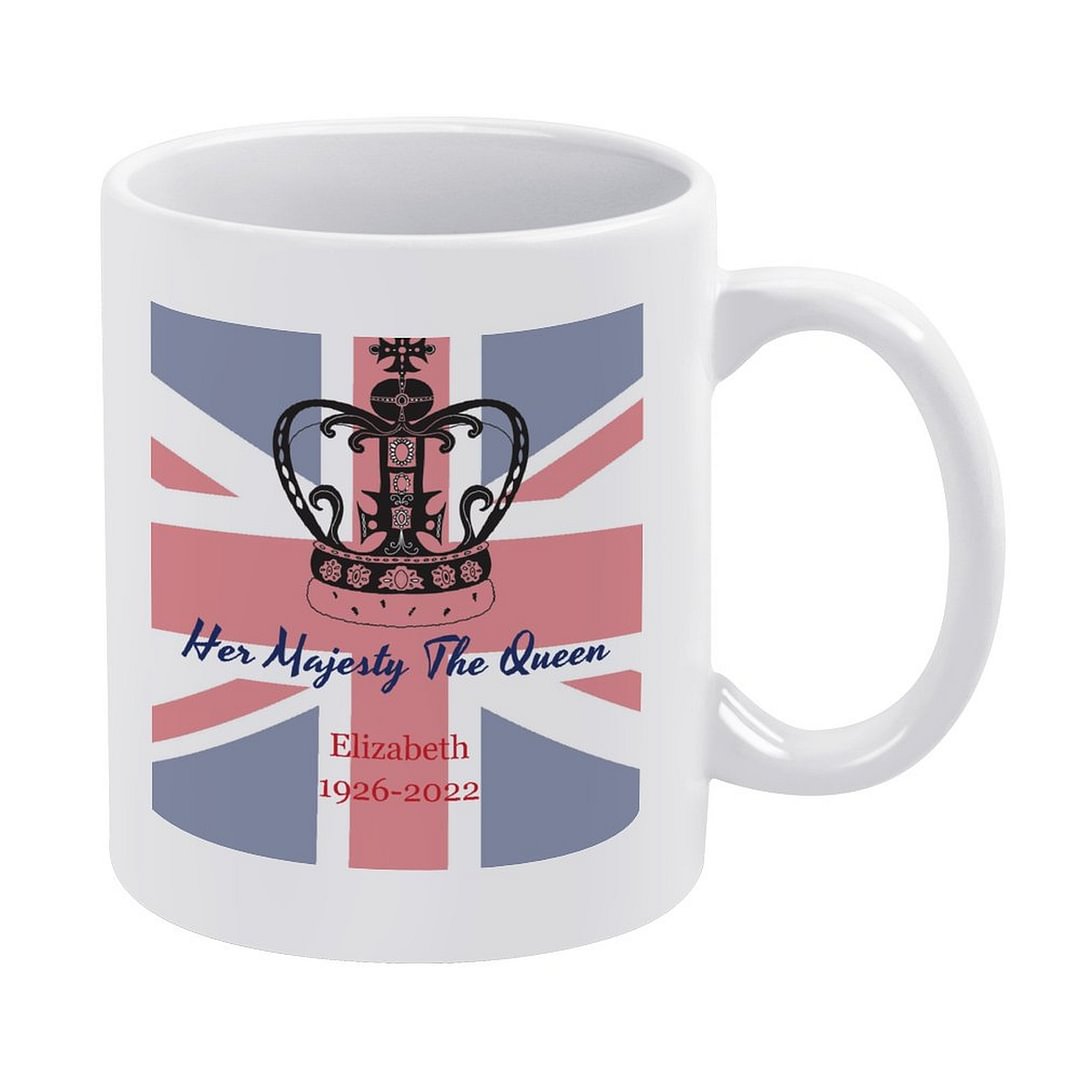 Her Majesty The Queen and British Flag Mug