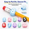 20 Pcs Numbered Pencil Toppers 1-20 Reusable Classroom Pencil Labels for Teachers Pencil Tracking Ma