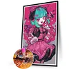 >SALE<5D DIY Full Round Drill Diamond Painting Green Haired Girl Kit Home Decor40x60cm