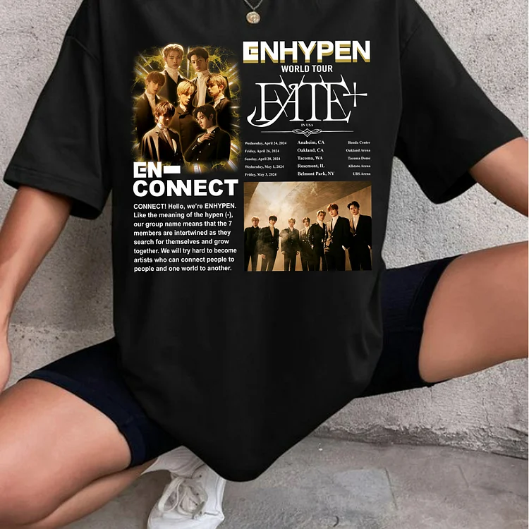 ENHYPEN World Tour FATE PLUS Collage Design T-Shirt