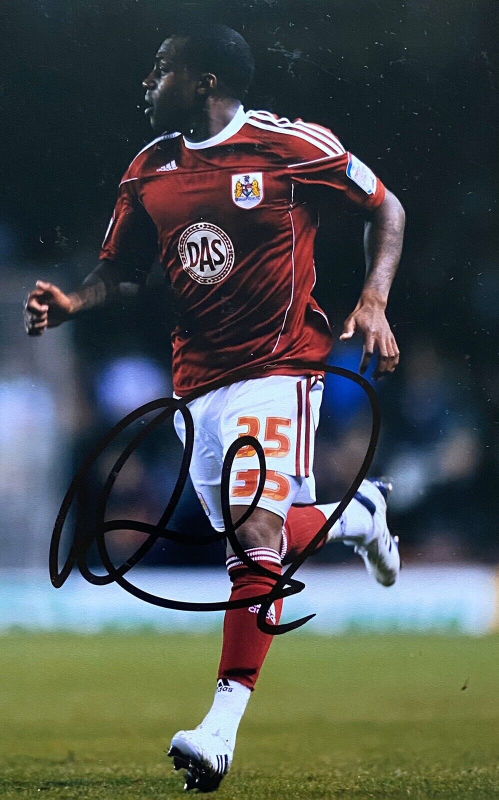 Danny Rose Genuine Hand Signed 6X4 Bristol City Photo Poster painting In A4 Mount Display