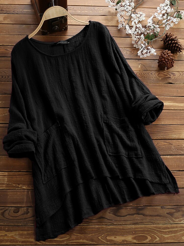 S-5XL cotton linen blouse women plus size tops casual tee shirt long sleeve solid loose summer tops femme big size clothing