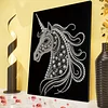 DIY Pearl Painting Unicorn for Home Wall Decor with Frame(40*30cm)