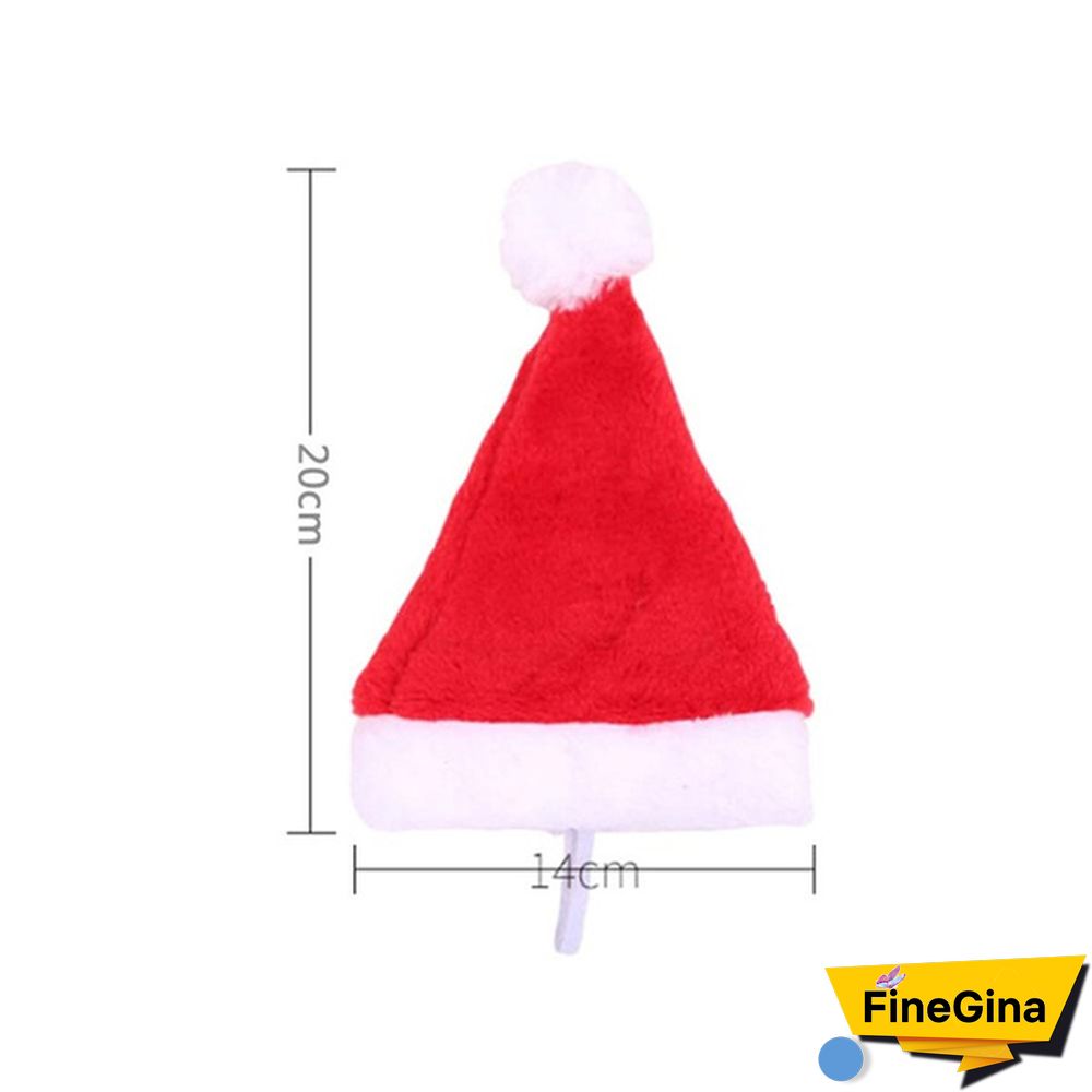 610PCS Dog Santa Hat Cute Birthday Party Cone Christmas Pet Costumes for Puppy Kitten