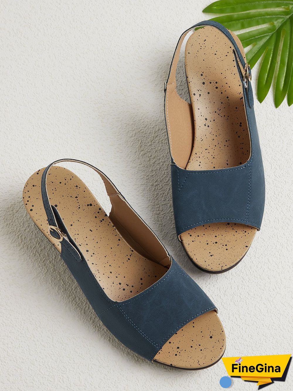 Retro Solid Simple Open Toe Chunky Heel Sandals
