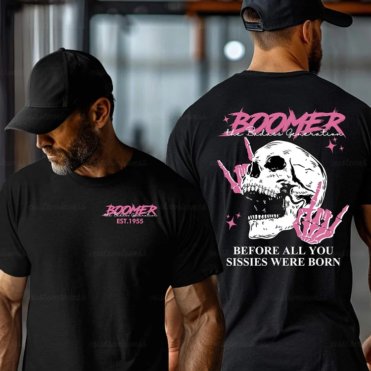 Custom Year Badass Boomer T-shirt 