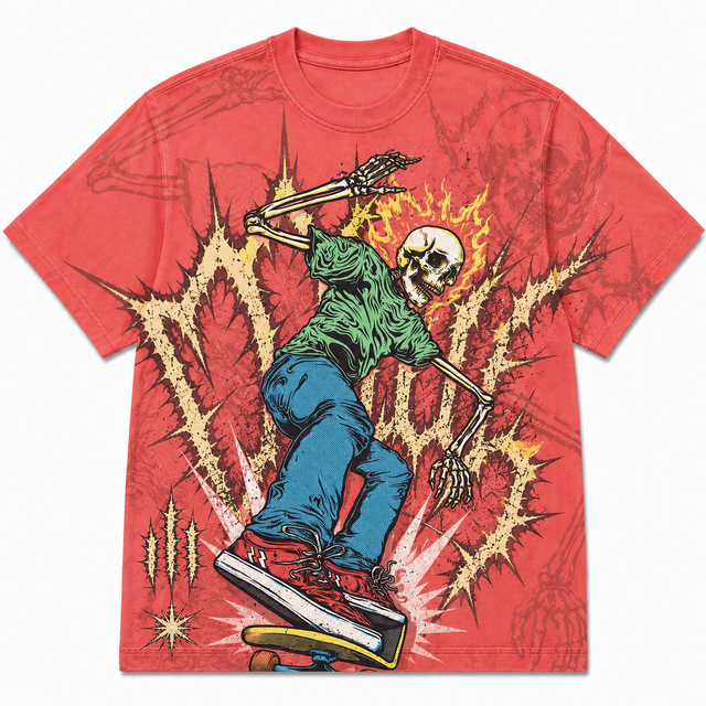 Street Skate Burst Cotton T-Shirt