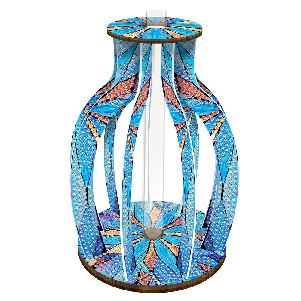 Wood Flower Diamond Painting Flower Vase Ornaments for Home Office Decor