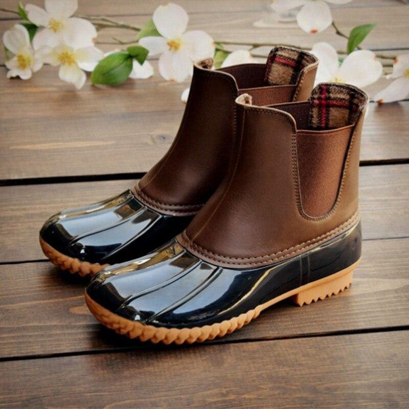 Rainboots For Women Autumn Leopard Waterproof Non-slip Fashion Short Boots Woman 2021 PVC Rubber Shoes Slip On Rain Ankle Boots 1103