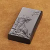 Handcrafted natural ebony men's kerosene lighter made from a single piece of wood