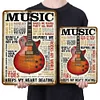 Music - Vintage Metal Signs - 20*30cm/30*40cm - Music&Warning