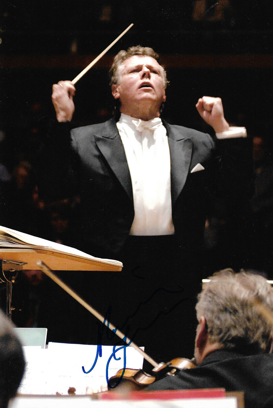 Mariss Jansons Conductor signed 8x12 inch Photo Poster painting autograph