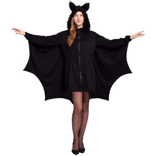 [Wetrose] In Stock Bat Girl Cosplay Costume Halloween Spider Net Stockings Scary Wings For Woman Girl Full Set Plus Over Size