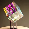 Colored Cube Crystal Prism Gradient Color Crystal Ornaments