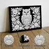 DIY Pearl Painting Owl for Home Wall Decor with Frame(20x30cm)