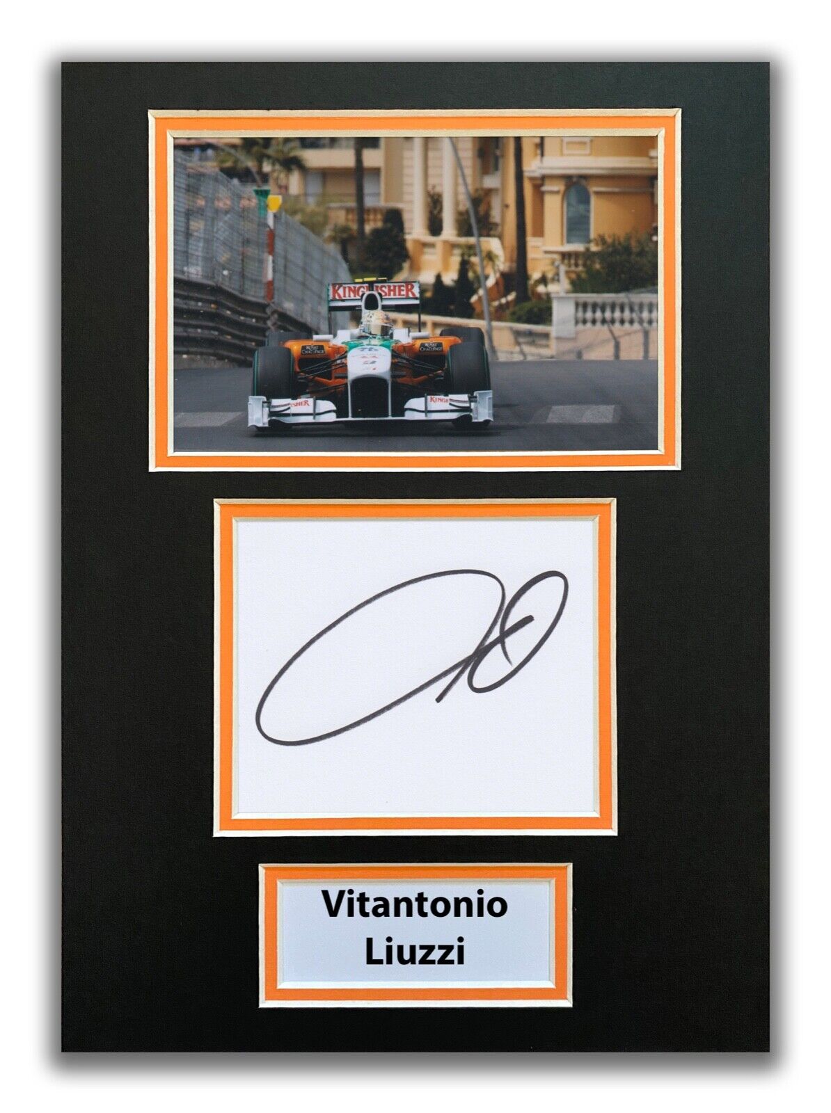 VITANTONIO LIUZZI HAND SIGNED A4 MOUNTED Photo Poster painting DISPLAY - FORMULA 1 AUTOGRAPH.