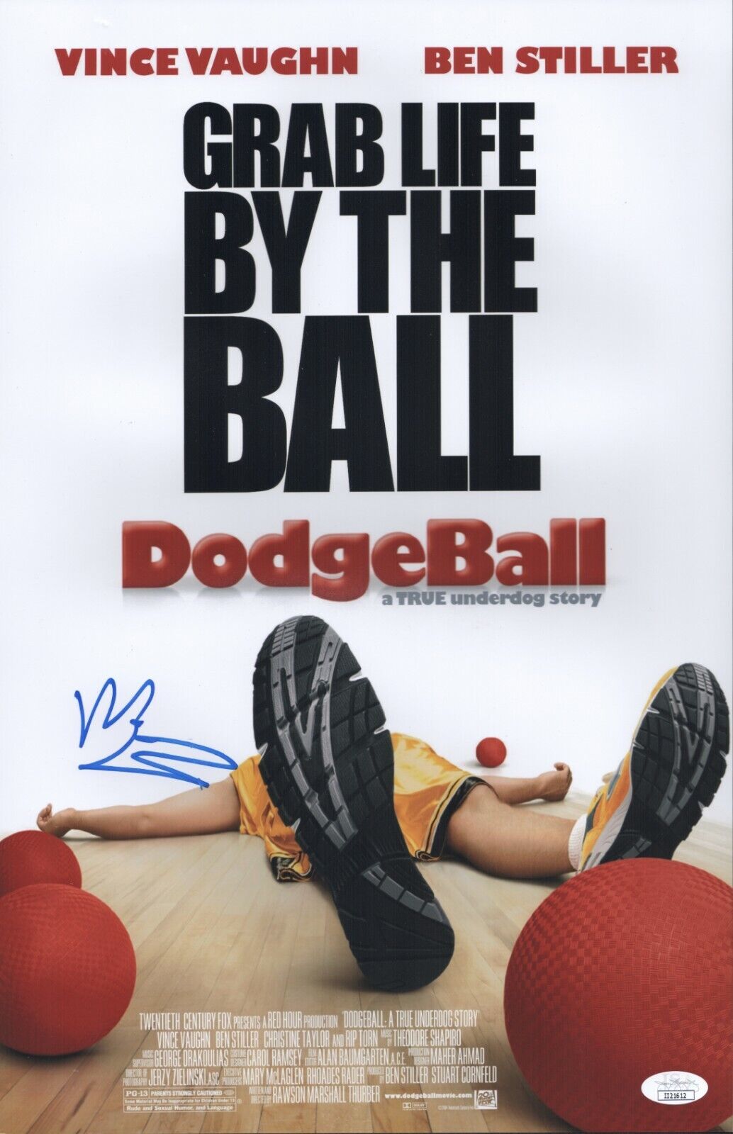 Ben Stiller Signed 11x17 Dodgeball “White Goodman” Authentic Autograph JSA COA