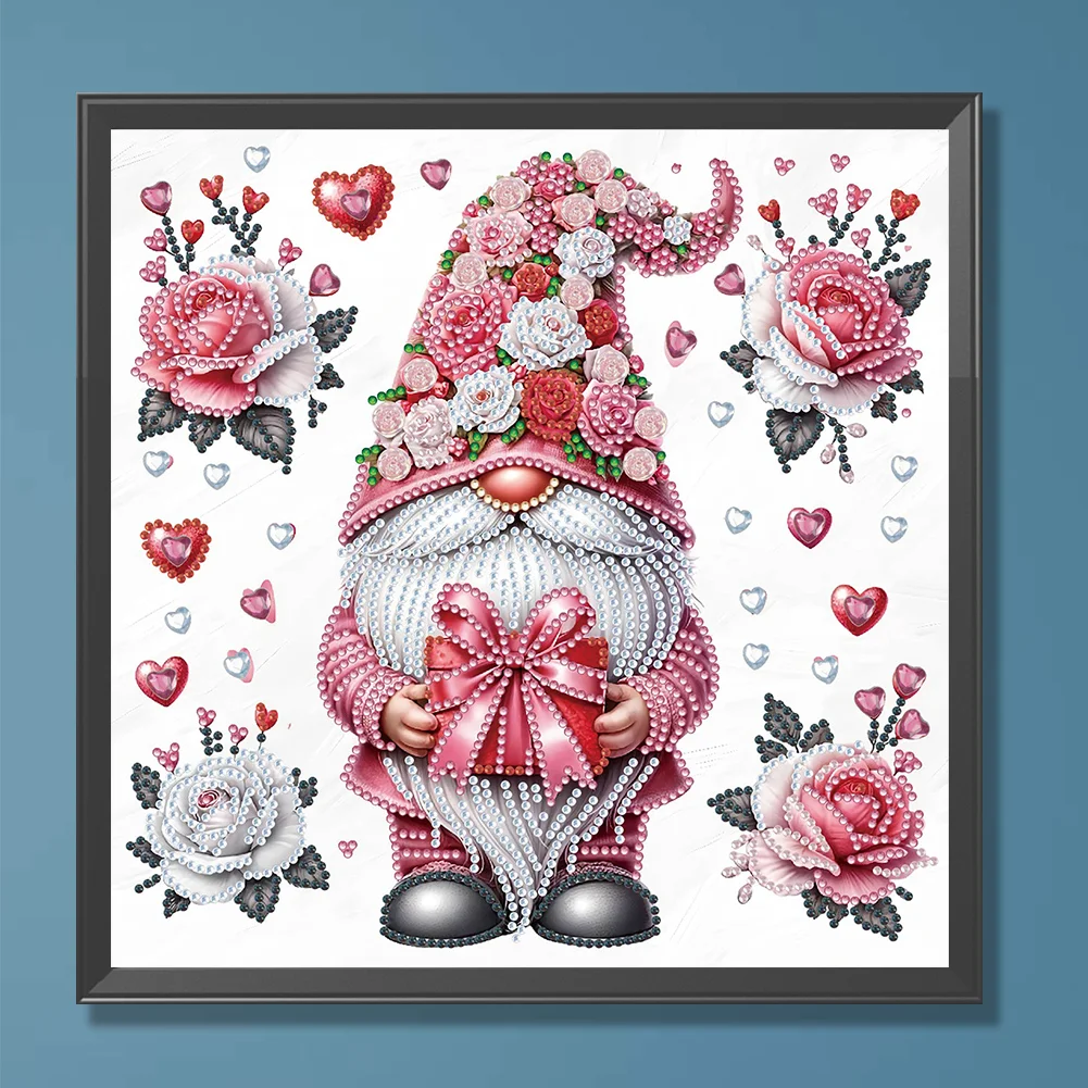 Diamond Painting - Partial Special Shaped Drill - Love Gnome(Canvas|30*30cm)