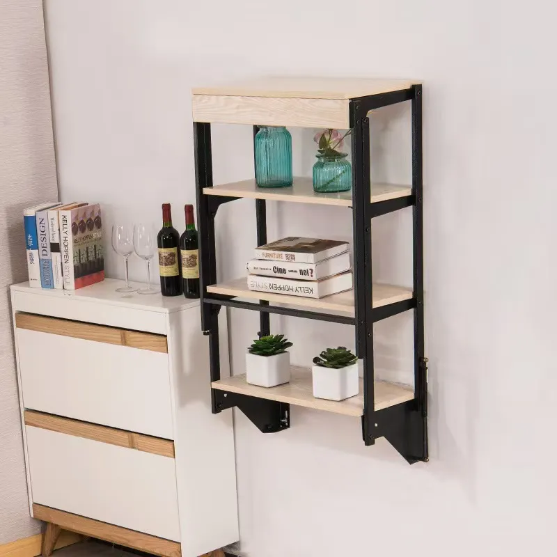 Table Mounted Rack Wall-mounted foldable storage rack dining table