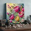 DIY Pearl Painting Tulip for Home Wall Decor with Frame(30x30cm)