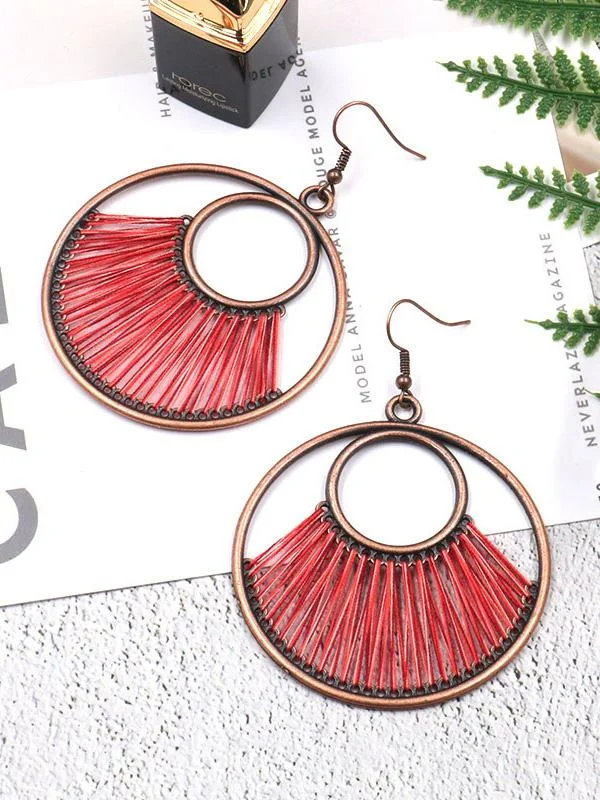 Vintage 6 Colors Bohemia Hollow Earrings