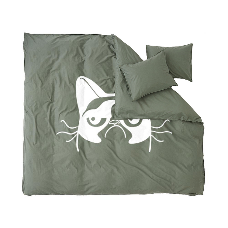 Grumpy Cat By Cynical, Cat Duvet Cover Set