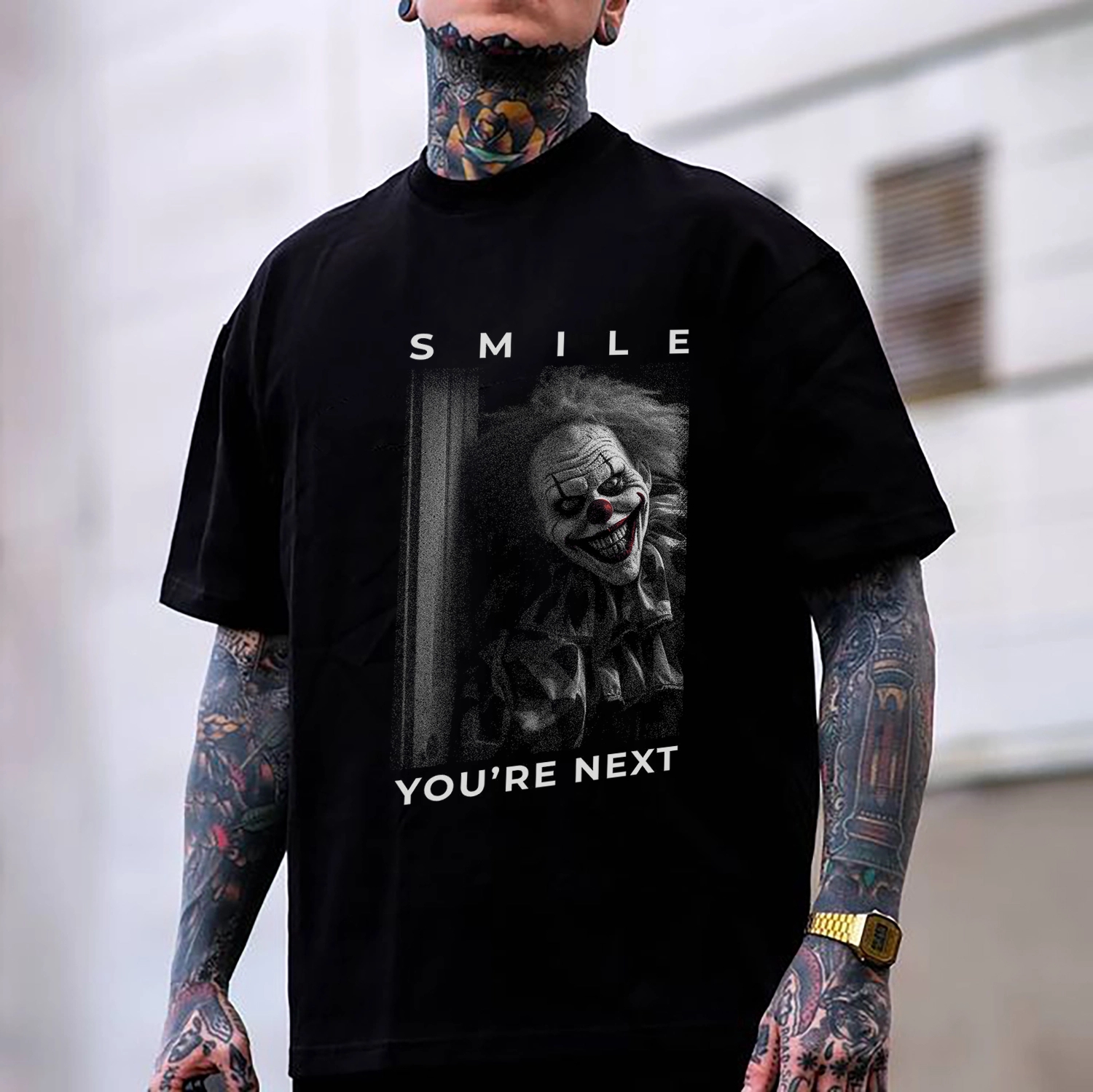 SMILE YOU'RE NEXT GRAPHIC PRINT T-shirt