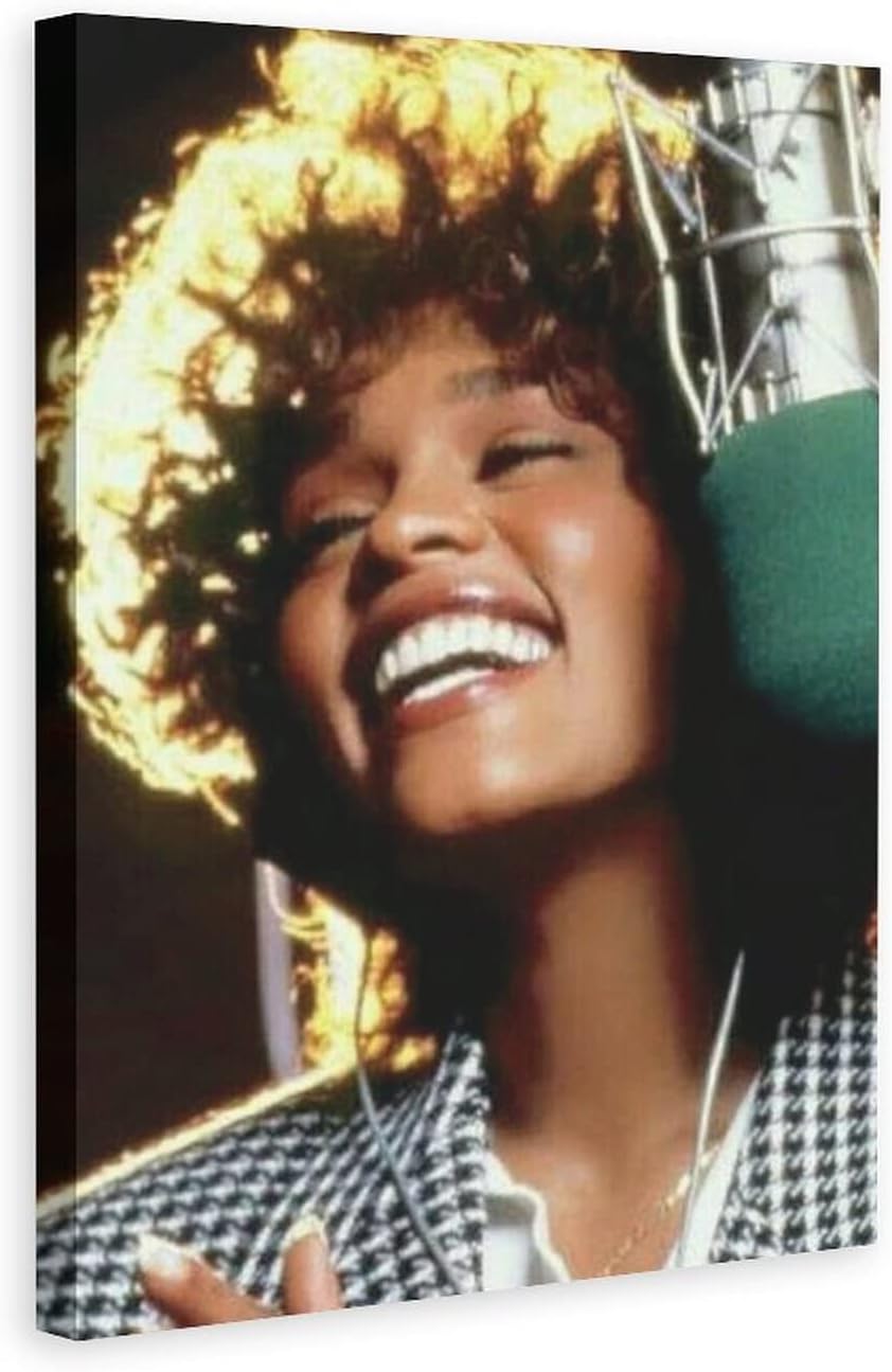 Whitney Houston Famous Rock Singer (3) Canvas Poster Bedroom Decor Sports Landscape Office Room Decor Gift,Canvas Poster Wall Art Decor Print Picture Paintings for Living Room Bedroom Decoration 12x18 12x18inchs(30x45cm)