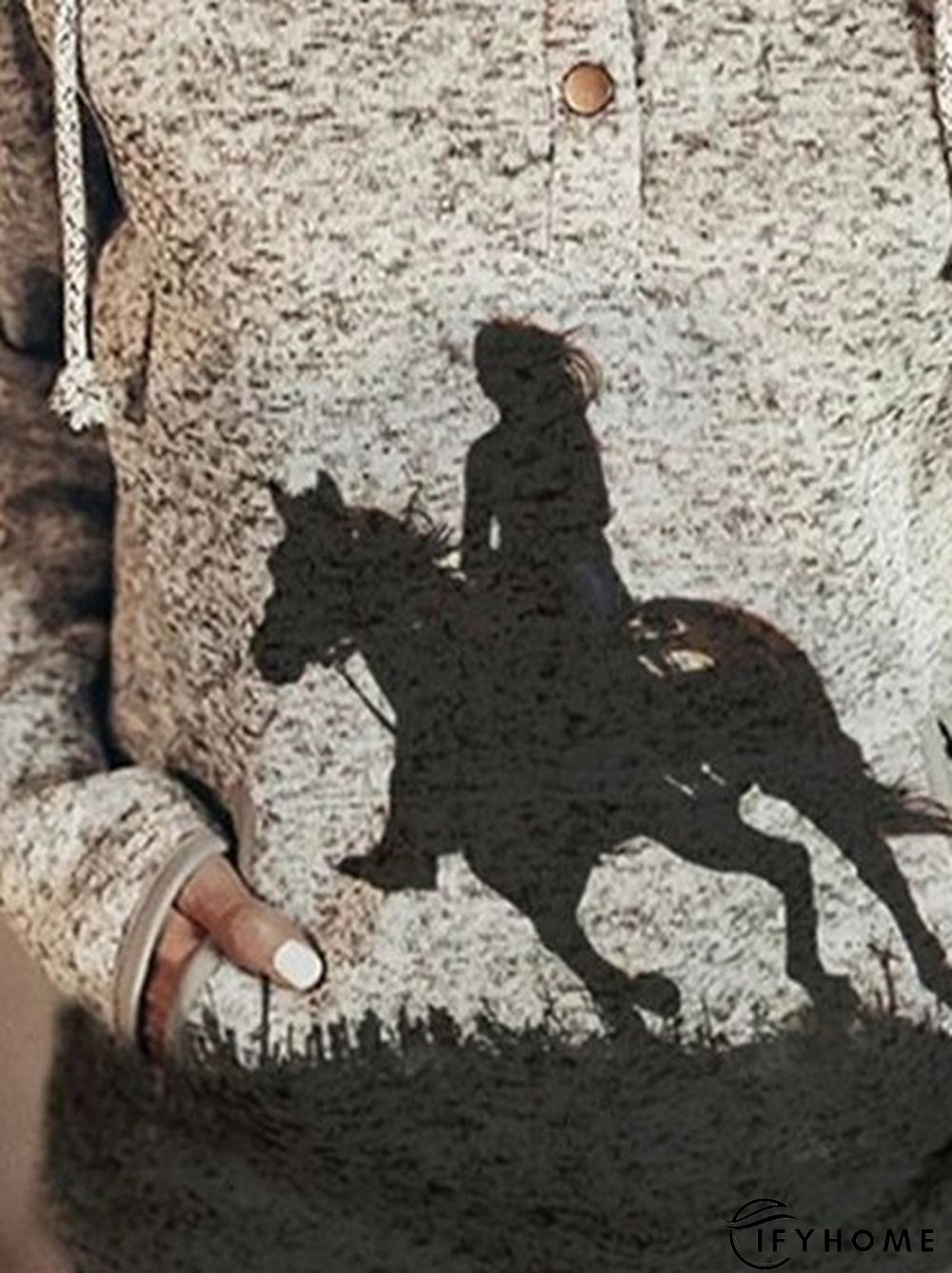 Long Sleeve Floral-Print Sweatshirt | IFYHOME