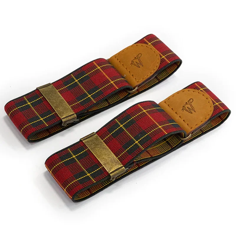Retro Red And Green Plaid Sleeve Garter Belt - Christmas Collection