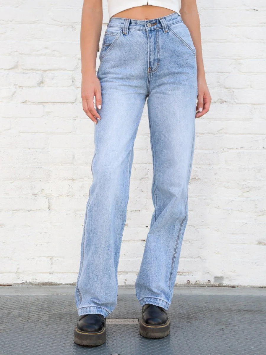 Casual, simple, stylish, loose jeans