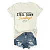 Black And Gold Always Steel Down Sundays Tee