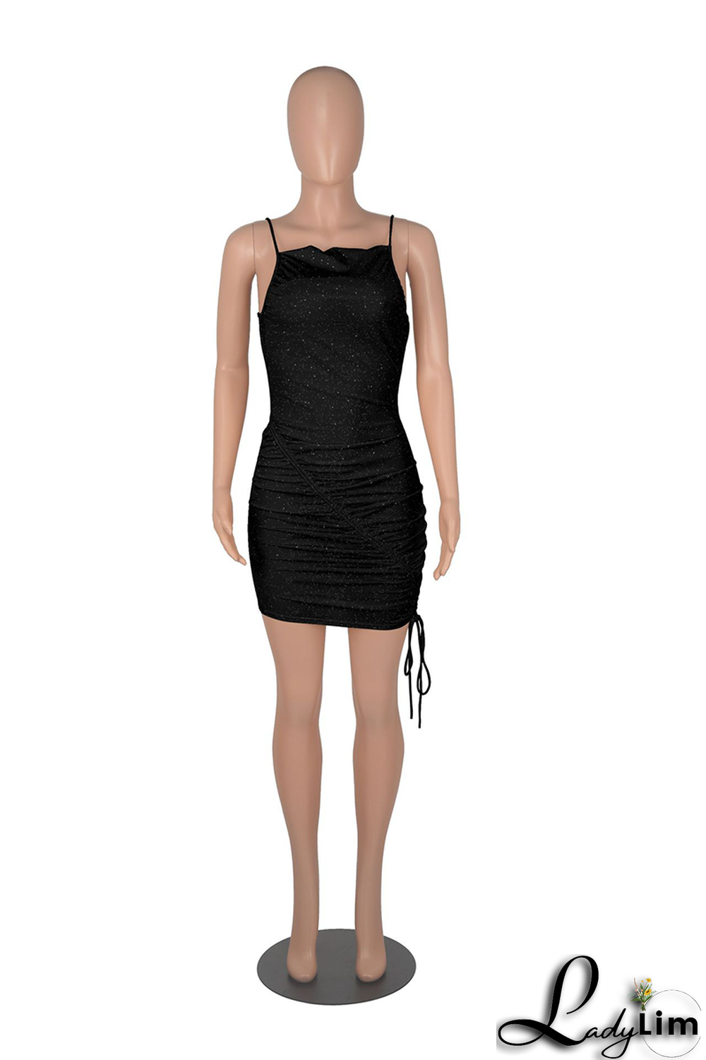 Burgundy Sexy Solid Fold Spaghetti Strap Pencil Skirt Dresses