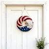 American Eagle Flag Patriotic Wreath 2026 USA 250 Decorations 250th Anniversary Eagle Wreath for 4th of July for Front Door Wall Party Holiday Decoration