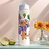 800ml Capybara Cute Water Cup with Straw & Handle Travel Water Bottle for Sports