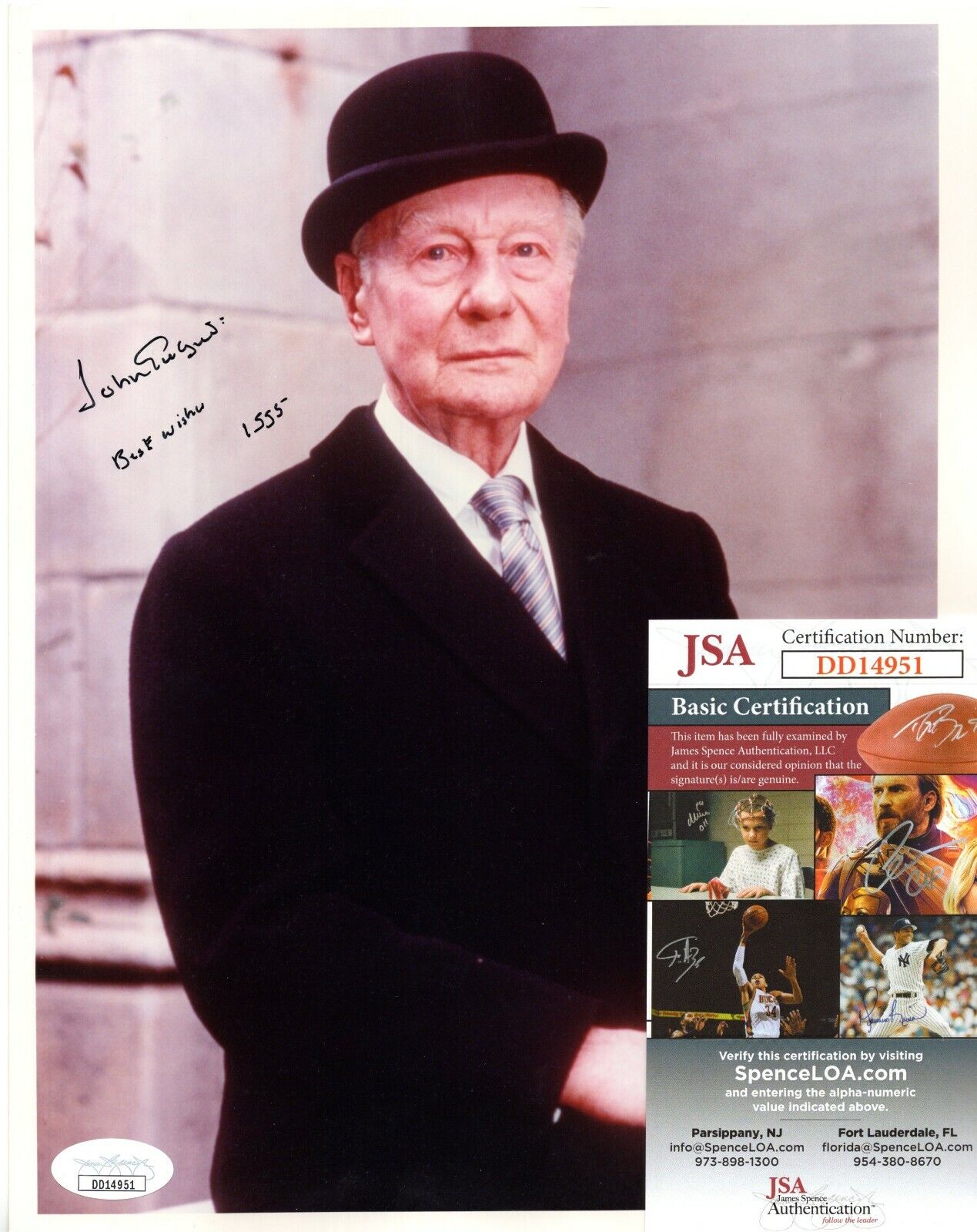 John Gielgud English Actor Movie Star Hand Signed Autograph 8x10 Photo Poster painting JSA COA