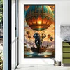 Diamond Painting-DIY Full Round Drill Hot Air Balloon Elephant（40*70CM)