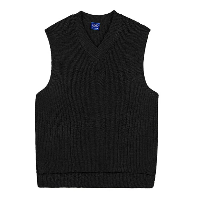 Aonga Rib Knit V-Neck Sweater Vest