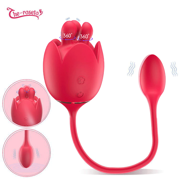 S484-3 3-in-1 Lilium Rose Toy With Vibrating Bud