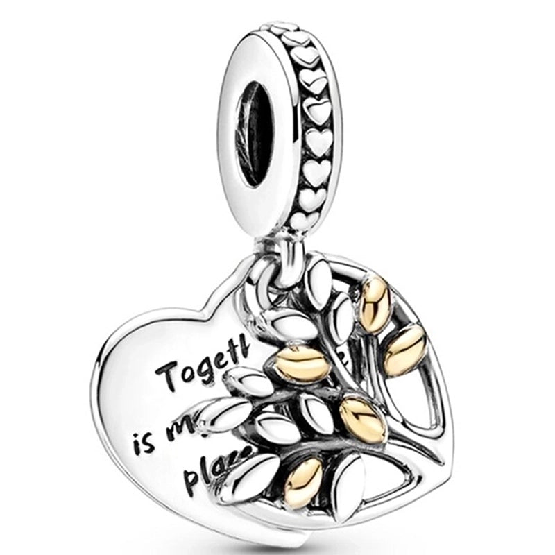 1 PC/Package Metal Rhinestones Plating Inlay Polished Pendant Beads