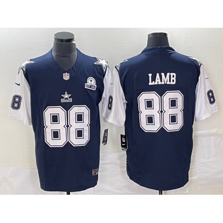 Men's Dallas Cowboys #88 CeeDee Lamb Navy 2023 F.U.S.E. With 1960 Patch Vapor Limited Stitched Football Jersey 8WKC