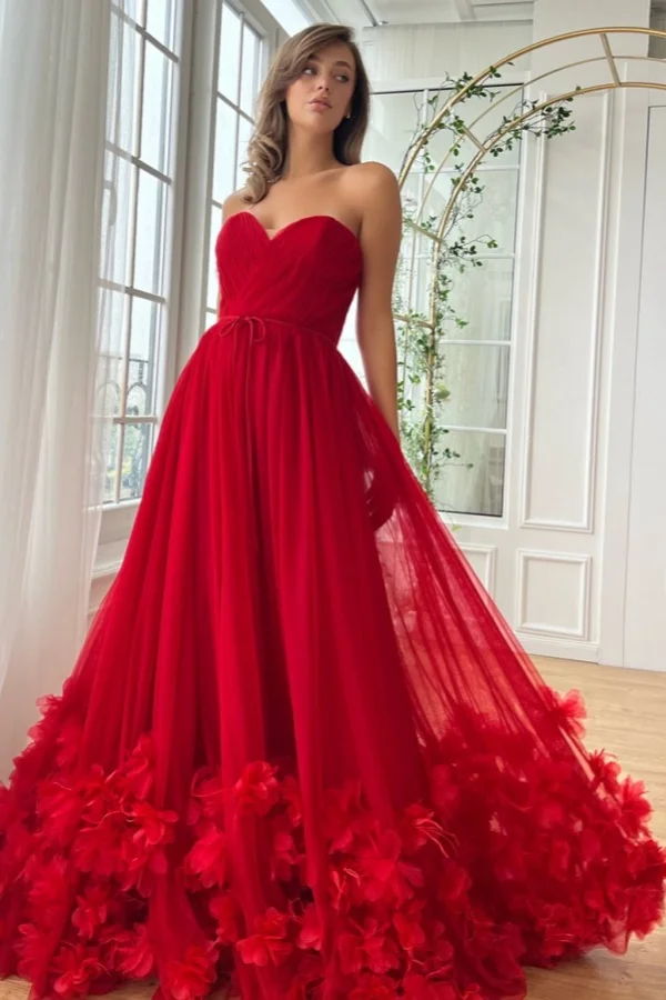 Evening Dress With Handmade Flowers Evening Dress With Handmade Flowers