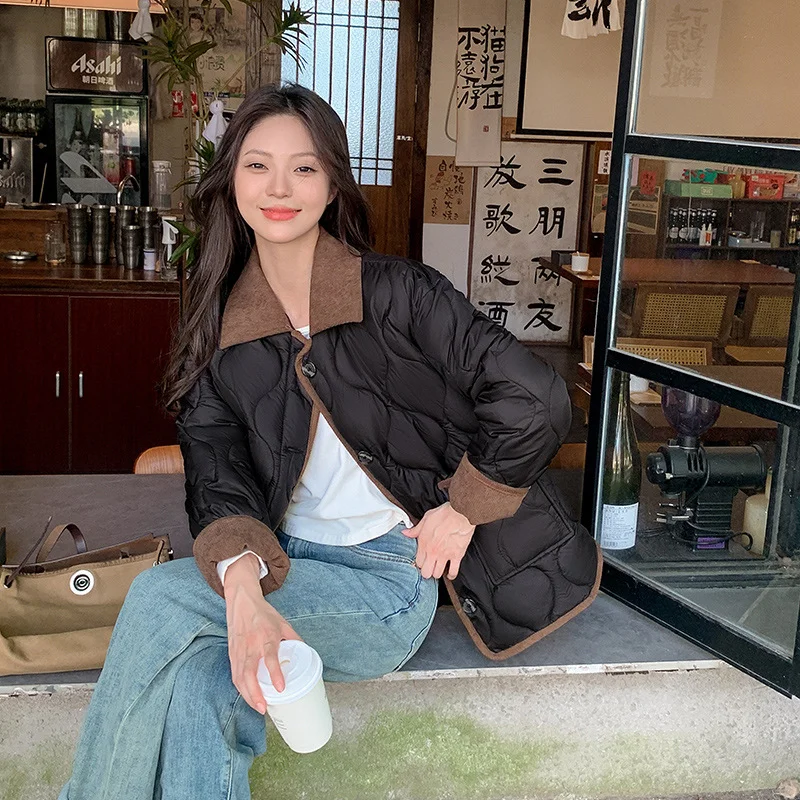 Toloer Large Size Women's Wear Temperament Casual Warm Down Cotton Clothes Autumn And Winter New Fat Mm Cover Meat Show Thin Color Chic Coat-Outfit Ideas