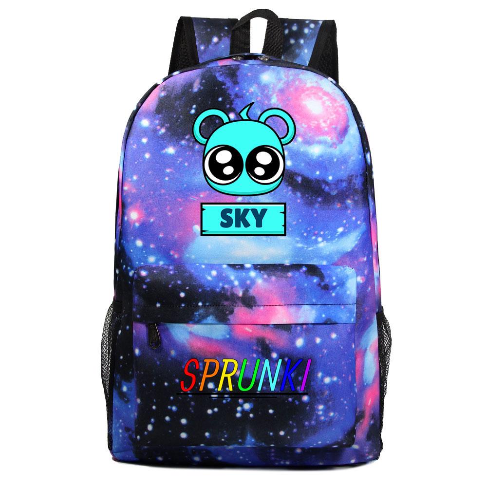 Mayoulove Sprunki Backpack Lightweight Design With Multiple Pockets For School Adventures-Mayoulove