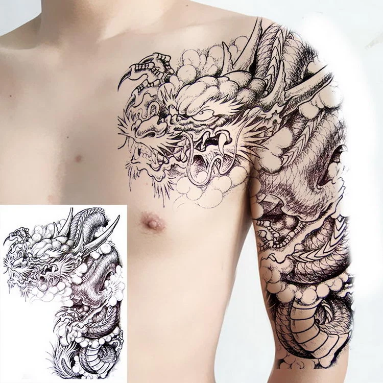 tatoos temporales for men shoulder tattoos dragon black large tattoo and body art sticker boys tattoo tribal designs mens decals