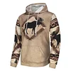 💥 2025 Hot Sale!Men's Reindeer Tribal Graphic Prints Hoodie Hoodies Sweatshirt Daily Ethnic Casual Long Sleeve Hooded Holiday Going Out Streetwear Blue Sky Blue Khaki Gray Print Spring & Fall Designer