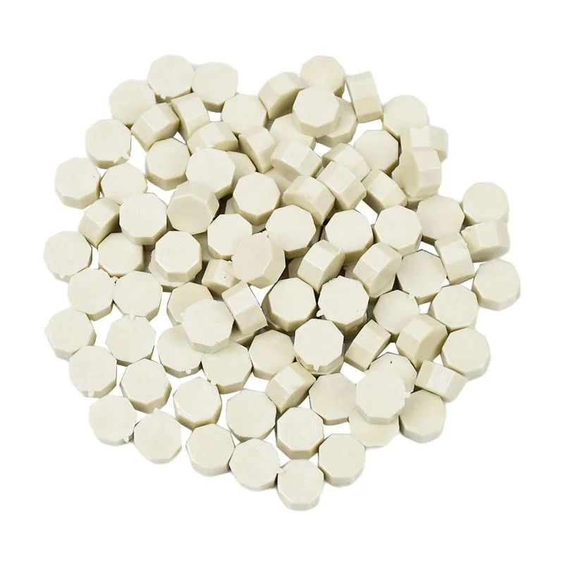 100Pcs/Bag Retro Wax Seal Colored Wax Beads DIY Scapbooking Octagon Sealing Stamp for Envelope Letter Wedding Party Invitation