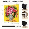 Framed Peony Vase -  DIY Button Art Painting Kit for Creativity DIY Pearl Dot Crafts for Gift Home Wall Decor 30*30CM
