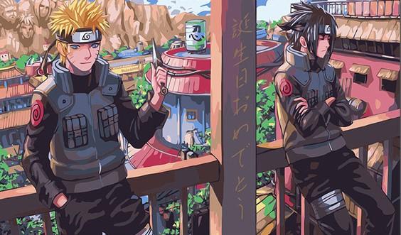 

Naruto and Sasuke Jounin – Paint By Numbers - 40*50CM, 501 Original