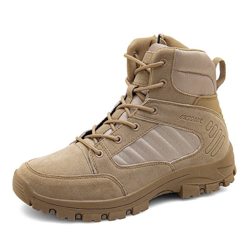 Tactical Military Combat Boots Men Suede Leather US Army Hunting Trekking Camping Mountaineering Winter Work Shoes Boats JKPUDUN